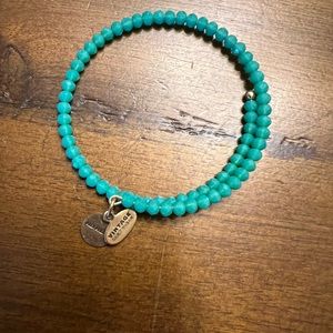 Alex and Ani teal wrap around bracelet